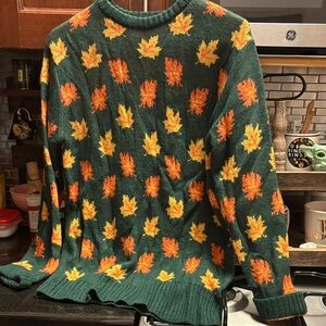 Kiel James Patrick leaf sweater